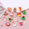 Accesorios de resina, crema de pegamento, hechos a mano, bricolaje, zapatos con agujeros, hebillas, accesorios, horquillas, dibujos animados, arte de uñas, mini alce navideño.