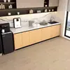 Combinación de barra de té y aparador de lujo ligero, adecuada para uso en el hogar, la oficina o la empresa, con un diseño de montaje en pared y una encimera de mármol para lavar y cortar