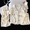 Pijama para Niñas Algodón Nube Primavera/Verano Conjunto de Tres Piezas Estilo Princesa 2026 Nuevo Manga Corta Ropa de Casa para Niñas Shorts