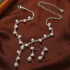 Accesorios de collar de perlas de moda de venta caliente transfronteriza para mujer, pendientes de nicho de lujo ligero a la moda, diseño de pulsera de novia, joyería de alta gama