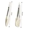 Pinzas de Silicona para Alimentos con Soportes de Pie de 9 Pulgadas 12 Pulgadas, Acero Inoxidable, Resistentes a Altas Temperaturas, Pinzas para Bistec, Pinzas para Pan de Barbacoa, Espátula