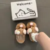 Bonitas pantuflas mullidas para mujer, estilo lindo, invierno 2026, para casa, antideslizantes, de suela gruesa, punta cerrada, pantuflas cálidas de suela gruesa, estilo femenino