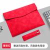 Bolsa de Archivo A4 de Cuero Bolsa de Archivo Personalizada Gran Capacidad Broches Carpeta Bolsa de Archivo Engrosada Impermeable Carpetas de Negocios