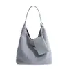 Bolsa de Lã de Cordeiro Retrô Outono/Inverno 2026, Bolsa de Ombro Grande Capacidade, Bolsa de Ombro Feminina Versátil para o Dia a Dia de Alto Padrão
