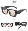 Óculos de sol estilo europeu e americano de perna larga, cool girl, retrô, olho de gato, armação grande, moda, formato côncavo, emagrecimento, proteção UV