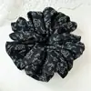 2025 Nuevo Scrunchie con Estampado de Tinta para Mujer, Versión Grande Ancha, Goma Elástica Alta para Moño