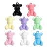 Acrílico Pintado de Dibujos Animados Chapado en Color Agujero para Colgar Oso Transparente Móvil Llavero Colgante DIY Accesorios de Joyería Venta al por Mayor