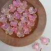 Estilo Antigo Bicolor Carimbado a Ouro Flor Irregular de Três Pétalas Feita à Mão DIY Presilha de Cabelo Estilo Antigo Grampo de Cabelo Acessórios de Joias com Contas