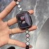 Adequado para Apple Watch Applewatch S8-1ª geração trevo de quatro folhas fritillary corrente de relógio de metal pulseira iwatch se