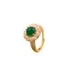 Amney nuevo anillo de jade Hetian imitación jasper verde espinaca de hielo anillo de dedo femenino fábrica al por mayor generación