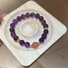 Pulsera de Abalorios con Forma de Serpiente de Amatista Nuevo Estilo Chino Retro Pulsera Versátil Diseño Elegante de Nicho Joyería de Mano para Mujeres