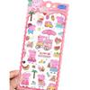 Pegatina de cristal estéreo con forma de cerdito Paige, diseño de dibujos animados, para niños, con pegamento, para niña, juguete decorativo