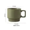 Xícara de café de cerâmica, caneca, xícara para latte art, pequena xícara de café de luxo estilo europeu, 8ml