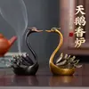 Plato Creativo Cisne Quemador de Incienso Ceremonia del Té Escritorio Adornos de Joyería Nube Xiaoxiang Tienda de Pera Ganso Arena para Incienso Sándalo Quemador de Aromaterapia para el Hogar