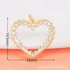 Ventas Directas de Fábrica, Venta al por Mayor de Artículos en Stock, Chapado en Oro Real Microincrustado de Cobre 18K, Colgante en Forma de Corazón Chapado en Oro