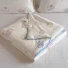 Colcha de verano de punto de algodón para niños, colcha fina de verano para una persona lavable a máquina, colcha de verano para dos personas