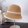 Chapéu Bucket de Malha Respirável Color Block para Mulheres, Chapéu de Pescador Liso Versátil Casual de Verão, Chapéu com Proteção Solar, Tendência
