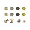 Pregos Hexagonais para Bolsas de 8mm, Rebites Fundidos com Cabeça Redonda, Acessórios de Ferragens para Malas, Pregos Decorativos, Parafusos de Base para Bolsas