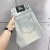 Nuevos Jeans de Color Azul Claro de Alta Gama para Hombre Moda Primavera y Verano 2025 Pantalones Casuales Versátiles de Moda Holgados