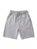 Shorts Esportivos de Treinamento Fitness Estilo Europeu e Americano para Homens, Corte Reto Solto, Respirável, Casuais de Cor Sólida, Comprimento Médio, Tamanho Grande