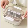 Lonchera de Acero Inoxidable para Estudiantes y Trabajadores de Oficina, Apta para Microondas, Recipiente Especial con Tapa, Set de Lonchera Bento Aislada