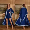 Bata de Noche de Gasa Satinada para Mujer, Primavera y Verano, Vestido Camisola Transfronterizo Yaoting, Bata de Satén Lisa, Ropa de Salón de Lujo para Mujer