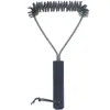 Directo de fábrica 12 pulgadas acero inoxidable cepillo rizado para parrilla cepillo triangular para parrilla cepillo de limpieza para barbacoa cepillo rizado en forma de Y
