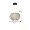Lámpara colgante de bola de fieltro color crema con hilo de algodón estilo francés para sala de estar, comedor, dormitorio principal, estudio, luminaria de estilo bohemio