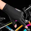 Guantes de Ciclismo Antideslizantes con Protección Solar para Hombres y Mujeres, Guantes de Conducir de Spandex Delgados Sin Dedos de Verano, Guantes de Pesca con Dos Dedos Expuestos, Guantes Elásticos de Medio Dedo para Recoger Té