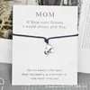 Pulsera Tarjeta de Bendición Pulsera para MAMÁ Día de la Madre Colgante de Aleación Pulsera de Cuerda de Cera Directo de Fábrica Segundas