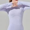 Tops de Yoga, Roupa Esportiva, Camisetas de Gola Redonda, Manga Longa, Ajuste Slim, Que Absorvem a Umidade, Ciclismo e Corrida ao Ar Livre, Respiráveis e de Secagem Rápida