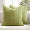 Funda de Almohada de Pana de Color Sólido Transfronteriza de Amazon Funda de Almohada Lumbar de Raya Recta Simple Funda de Cojín para Sofá Suministro Directo de Fábrica
