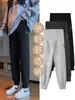 Pantalones de maternidad para primavera y otoño, pants deportivos casuales talla grande, sin apretar, sin soporte para el vientre, no ajustados, ropa de maternidad estilo jogger