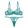 Conjunto de Sutiã e Calcinha Bordado Clássico Transfronteiriço Duas Peças Feminino Lingerie Barbatanas de Peixe Comércio Exterior Exclusivo Sutiã Ultrafino