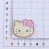 Mediano Lindo Transparente Gelatina Acrílico Gato Kt Lazo Accesorios Diadema DIY Material Hecho a Mano Pegatina para Funda de Teléfono Móvil