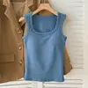 Chaleco de mujer con almohadillas en el pecho incorporadas, otoño e invierno, copa única 27, tela cepillada, cálido, tirantes anchos, nueva capa base 86