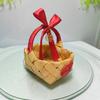 Nacimiento Temprano Cesta de Mimbre Takako Adornos para Habitación de Boda Cesta de Flores Decorativa Suministros para Boda Cesta de Dulces