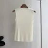 Chaleco de punto texturizado estilo coreano Beishan Tongshu para mujer, top sin mangas acanalado de principios de otoño, camiseta básica ajustada P156