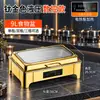 Calentador de buffet hidráulico de acero inoxidable con tapa de cristal transparente, adecuado para desayunos de hotel, con calefacción eléctrica y aislamiento