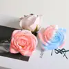 Jabón Rosa Degradado Azul Hielo Triturado de Cinco Capas Cabeza de Flor del Día de San Valentín Floristería al por Mayor Fabricación de Ramos Regalo DIY Paquete de Caja