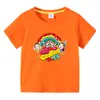 Ropa infantil transfronteriza 2023, camiseta de manga corta de verano para niños, camiseta básica de dibujos animados para niños y niñas, camiseta de media manga para bebé, marea superior