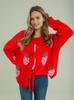 Otoño e Invierno Nuevo Europeo y Americano Transfronterizo Bordado Amor Suéter para Mujer Chaqueta con Tirantes Moda Combinable Comercio Exterior Tejido para Mujer
