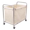 Carrito de lino personalizado Carrito de servicio para habitación de hotel Carrito de acero inoxidable Carrito para lavandería Tienda de tintorería Carrito de almacenamiento y reciclaje