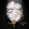 Gatsby acessórios de cabelo de penas exageradas vintage strass borla faixa de cabelo acessórios de baile de máscaras chapéus