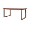 Nova Mesa de Jantar Mobien de Madeira Maciça Chinesa Mesa de Estudo Integrada para Casa Estilo Madeira Original Cor Nogueira Nórdica Mesa de Jantar Retangular