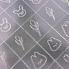 Nuevo Gato y Perro de Dibujos Animados Estampado Arte de Uñas Transparente Pegatinas Pintadas con Spray Línea Simple Pintada a Mano Pegatinas para Uñas de Mascotas Venta al por Mayor