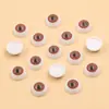 Ojos de Cerámica Animales Hechos a Mano para Manualidades DIY de 12 mm, 4 Colores, Ojo de Diablo Acrílico Semicircular, Parche de Ojo Falso para Muñeca
