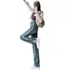 Jeans de Pierna Recta Niña Pequeña Sueltos Casuales Pantalones de Pierna Ancha de Dagging Verano Cintura Alta Costura Pantalones Largos