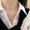 Collar de Diamante Solitario para Mujer, Cadena Clavícula Ins, Diseño Nicho de Lujo Ligero, Suave y Elegante, Sencillo y Versátil para Mejores Amigas