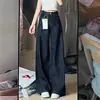 Jeans Wide Leg Versão A Azul Escuro Feminino Primavera Novo Tamanho Plus Size Menina Cheinha Solto Emagrecedor Corpo Pera Calças Preguiçosas